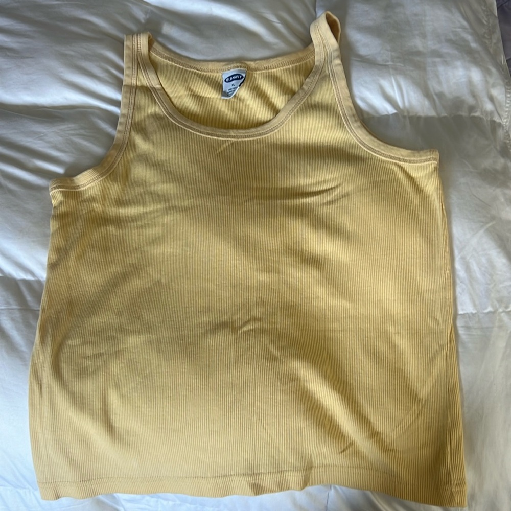 Yellow sleeveless top